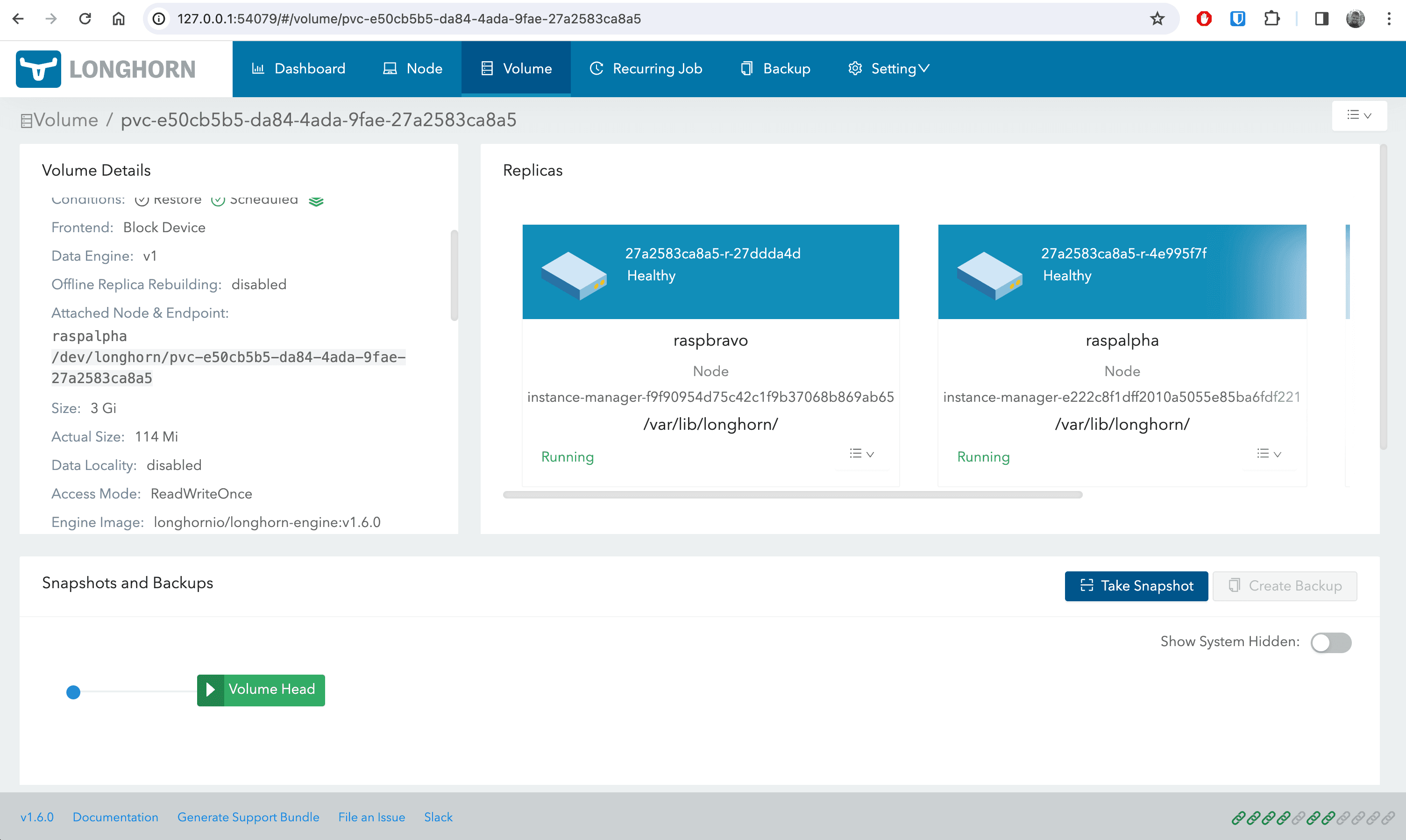 longhorn replicated volume