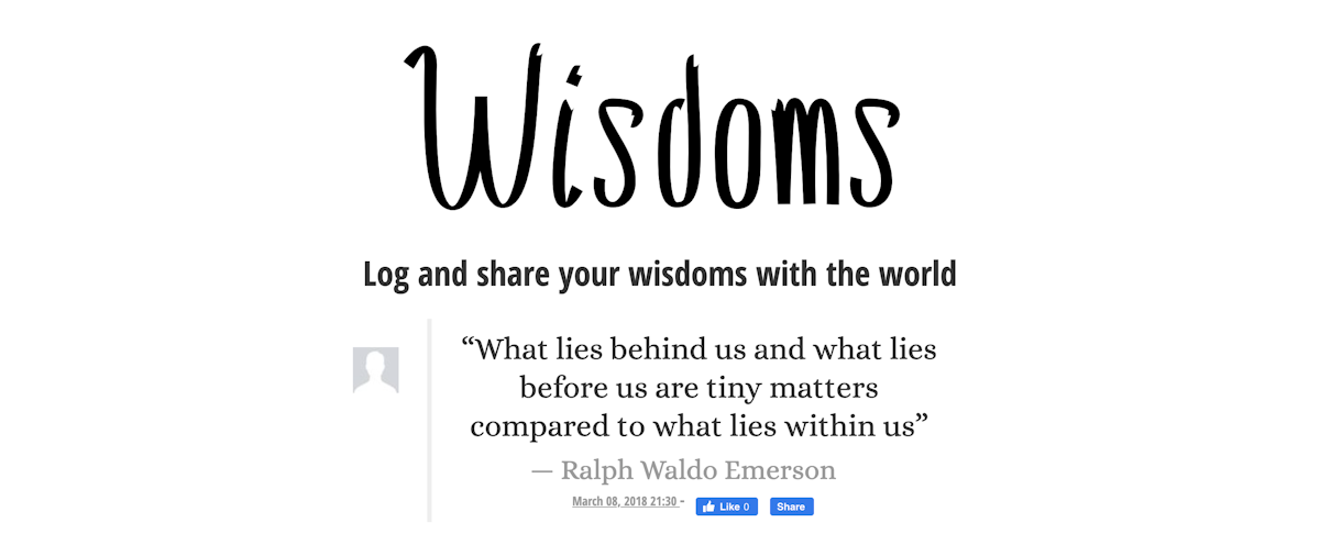 Wisdoms